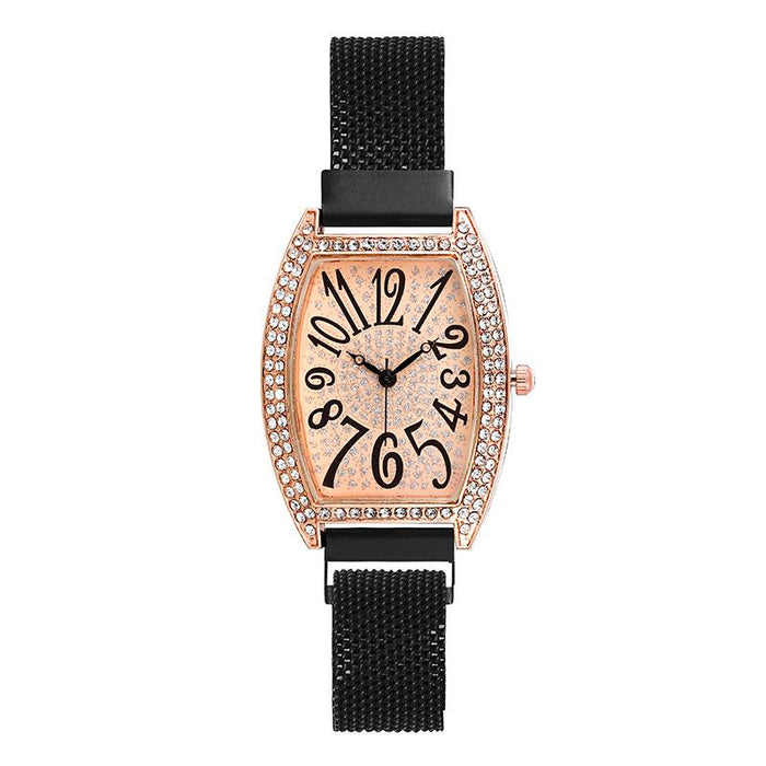 Fashion Decoration All Over The Sky Star Rhinestone Mesh Belt Women's Watch Llz20807