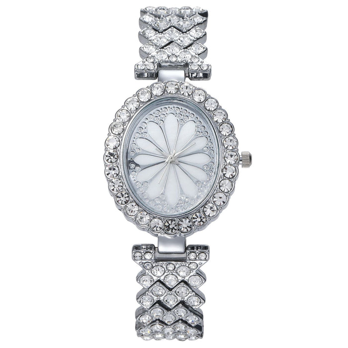 Women Watch Rhinestone Steel Quartz Fashion Wristwatch LLZ13885