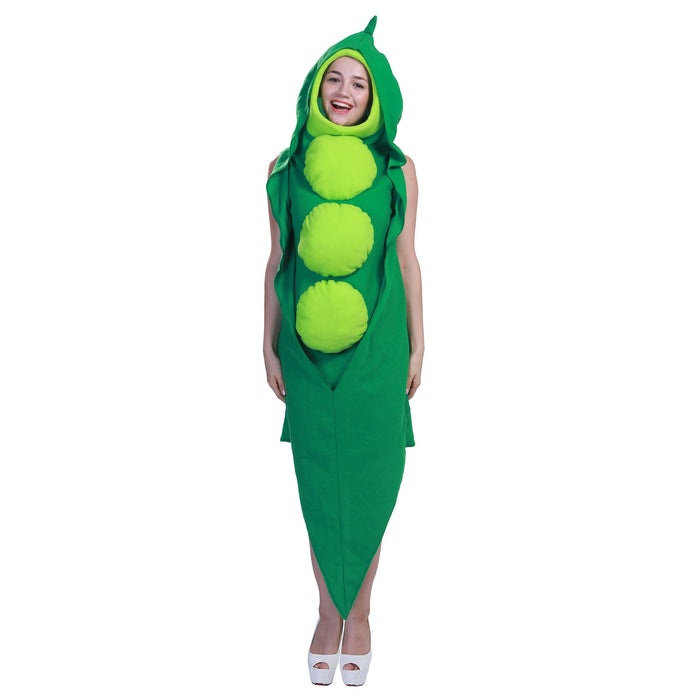 Food Peas Play Costume Halloween Party Cosplay Jumpsuit