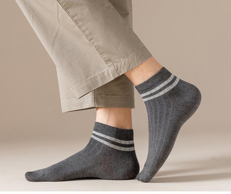 New Striped Boat Socks Sweat-absorbing Breathable Cotton Socks