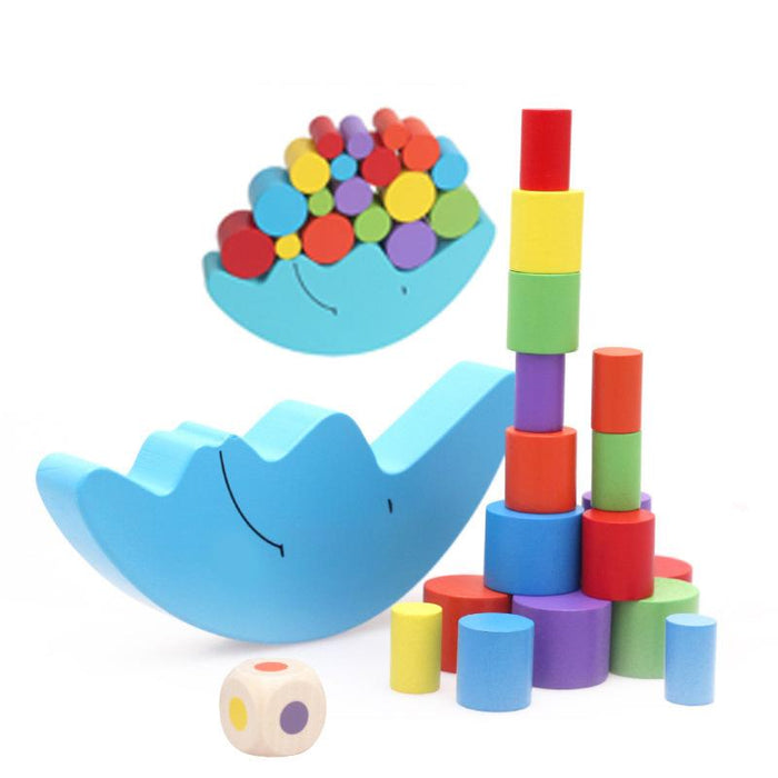 Moon Balance Toy Wooden Assembled Building Blocks