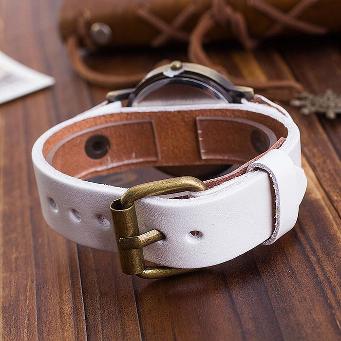 Leather Belt Vintage Neutral Watch Leisure Quartz Women's Wristwatch