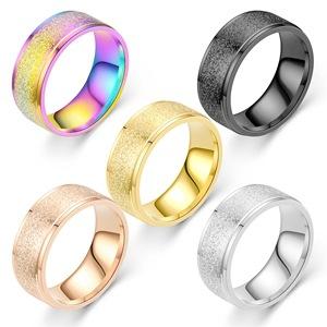 Brushed titanium ring