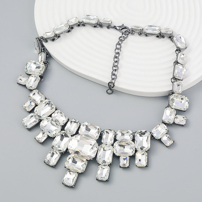 Women's Multicolour Rhinestone Alloy Clavicle Chain Necklace