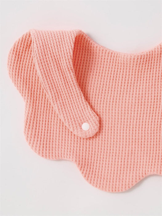 Cotton Waffle Towel Baby Petal Shaped Bib