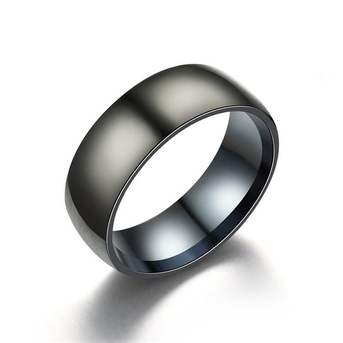 Titanium Steel Ring Stainless Steel Black Ring