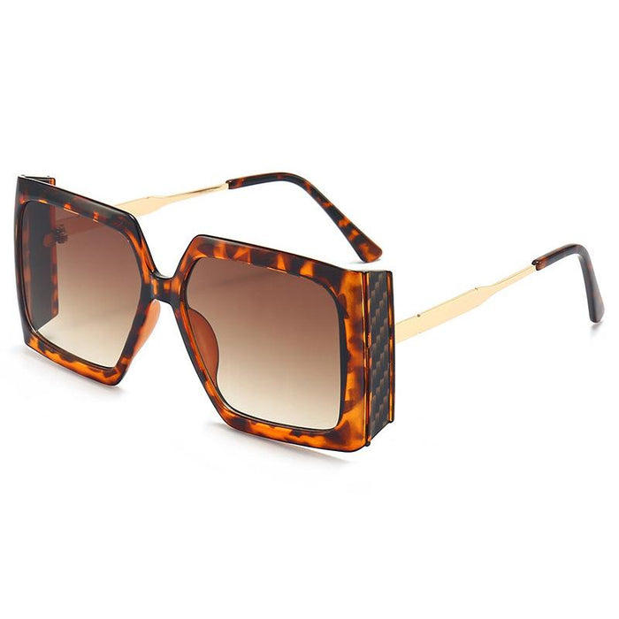 Square large frame Sequin light luxury Sunglasses