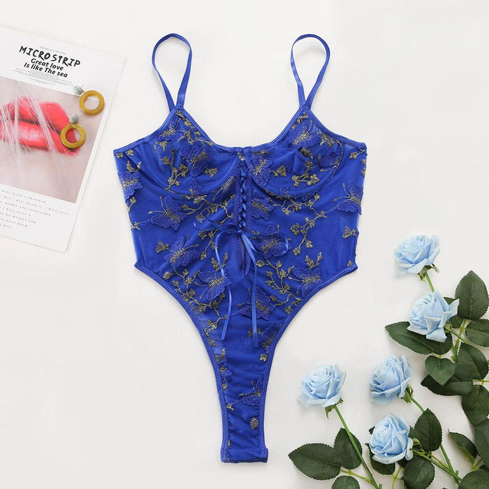 Lace Sexy Bodysuit Fashion Embroidery One-piece Underwear