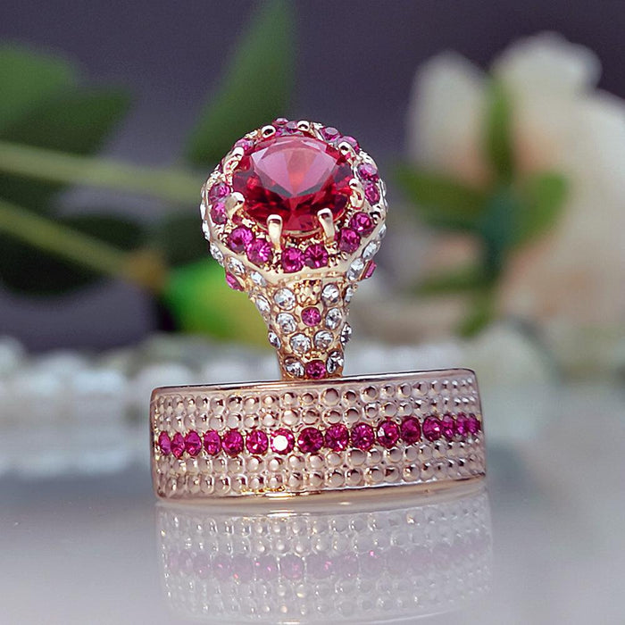 New Fashion Ruby Shape Ladies Ring