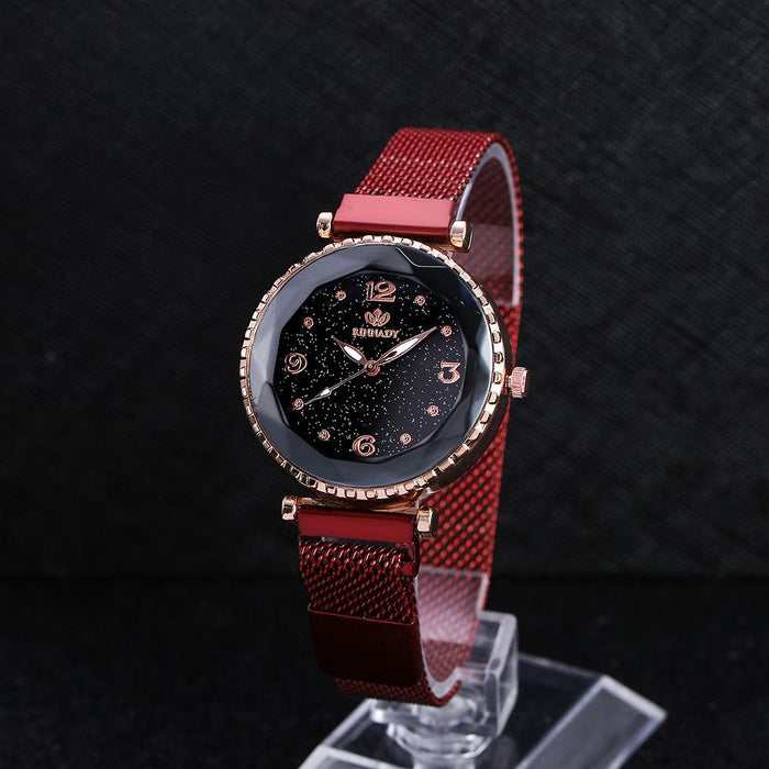 Fashion Simple Starry Sky Milan with Female Student Quartz Watch Llz22217