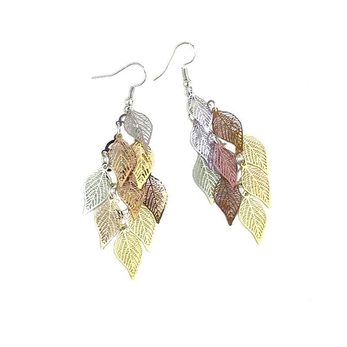 New Fashion LEAF EARRINGS COLOR Earrings Earrings Earrings Copper Accessories Jewelry