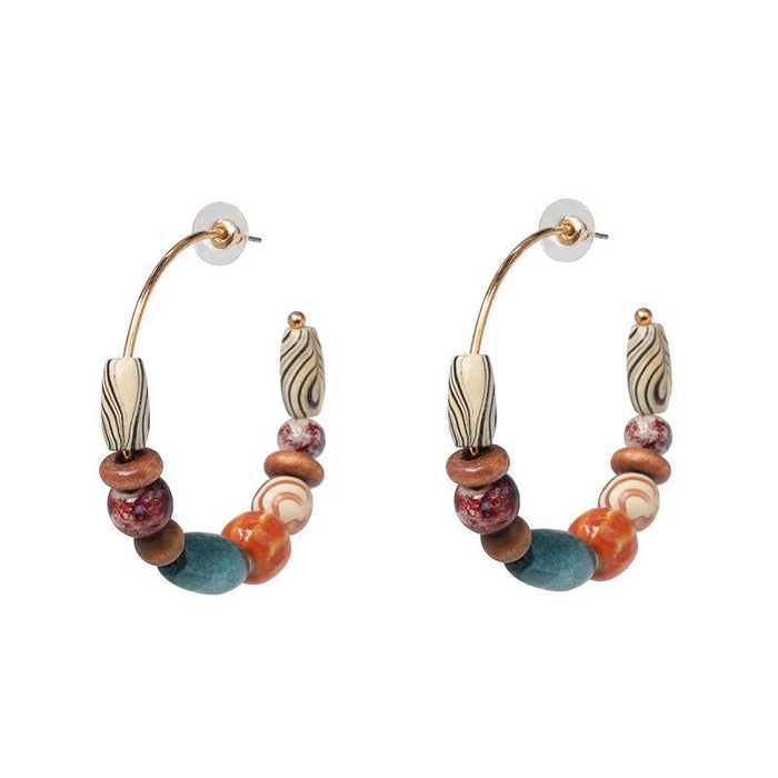 New Retro Style Wooden Women's Earrings Accessories