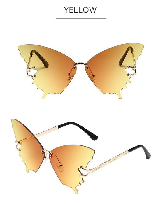 Butterfly sunglasses female large frame gradient