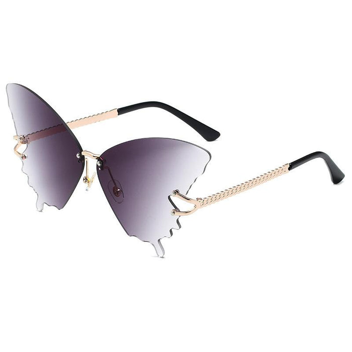 Butterfly sunglasses female large frame gradient