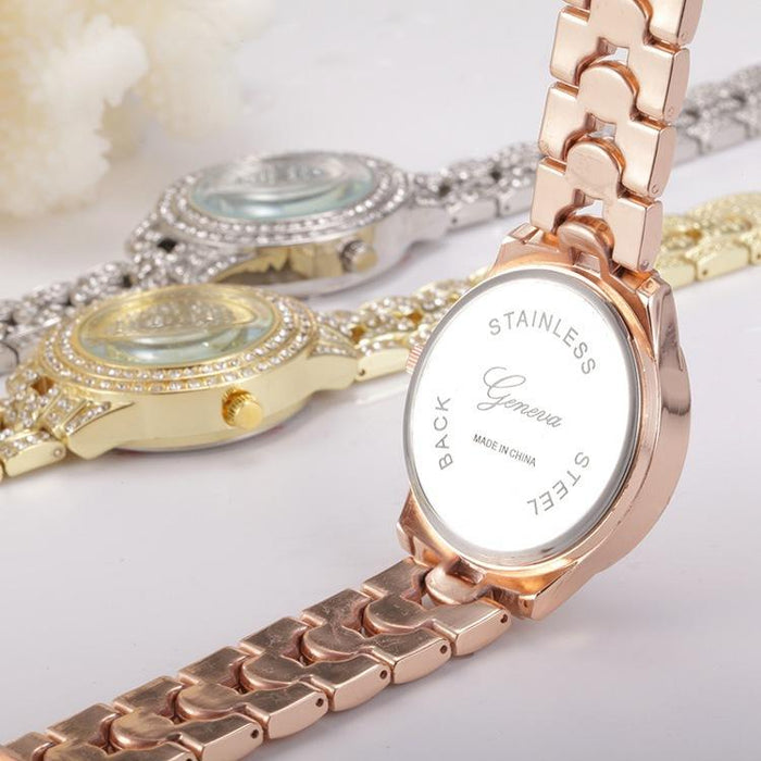 Luxury Women Full Rhinestones Quartz Wristwatches Pretty Female Clock