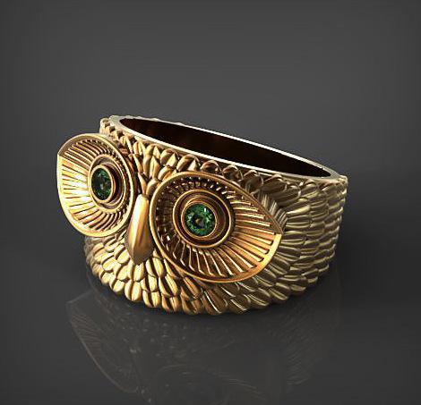 New Creative Owl Ring Popular Vintage Hand Jewelry