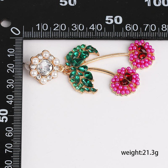 Women's Fashion Bright Fruit Cherry Earrings Accessories