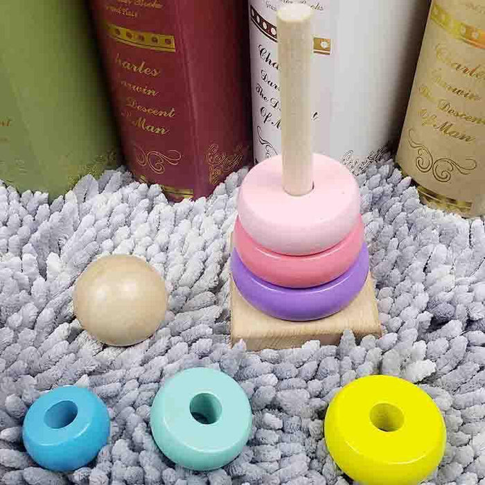 Children's Intelligence Rainbow Tower Wooden Toys