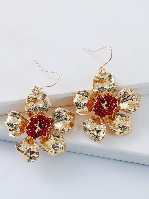 New Style Temperament Fashion Sweet Flower Earrings Earrings