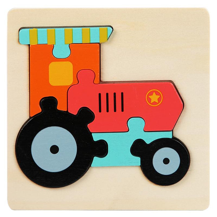 Children's jigsaw puzzle wooden three-dimensional puzzle toy