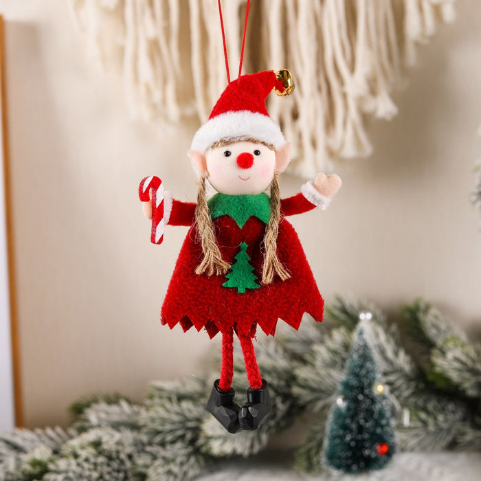 Christmas Pendant Cute Elf Doll Christmas Tree Decoration