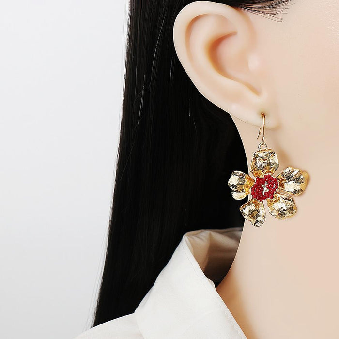 New Style Temperament Fashion Sweet Flower Earrings Earrings