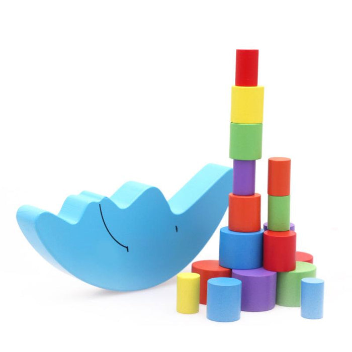 Moon Balance Toy Wooden Assembled Building Blocks