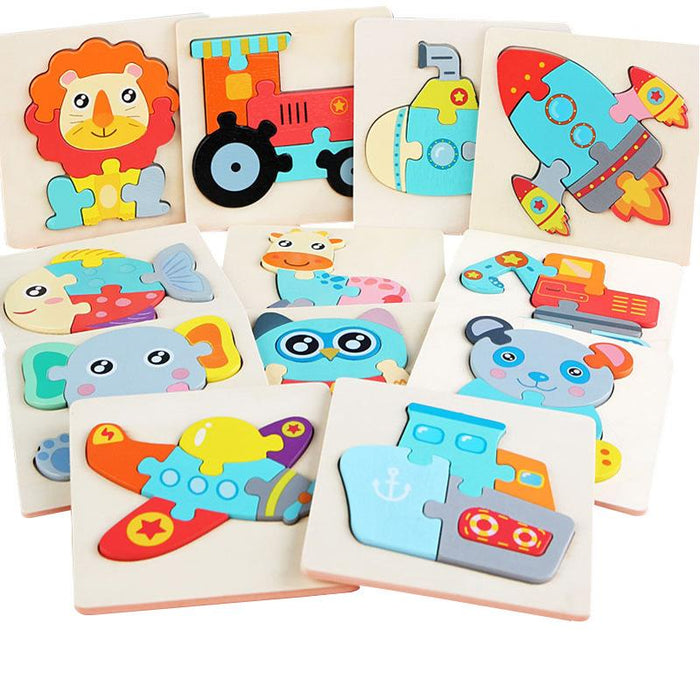 Children's Cartoon Wooden Puzzle Toy