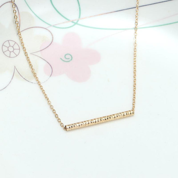 Balance Beam Clavicle Chain Card Short Necklace