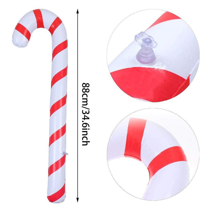 90cm Inflatable Christmas Candy Cane Stick Balloons