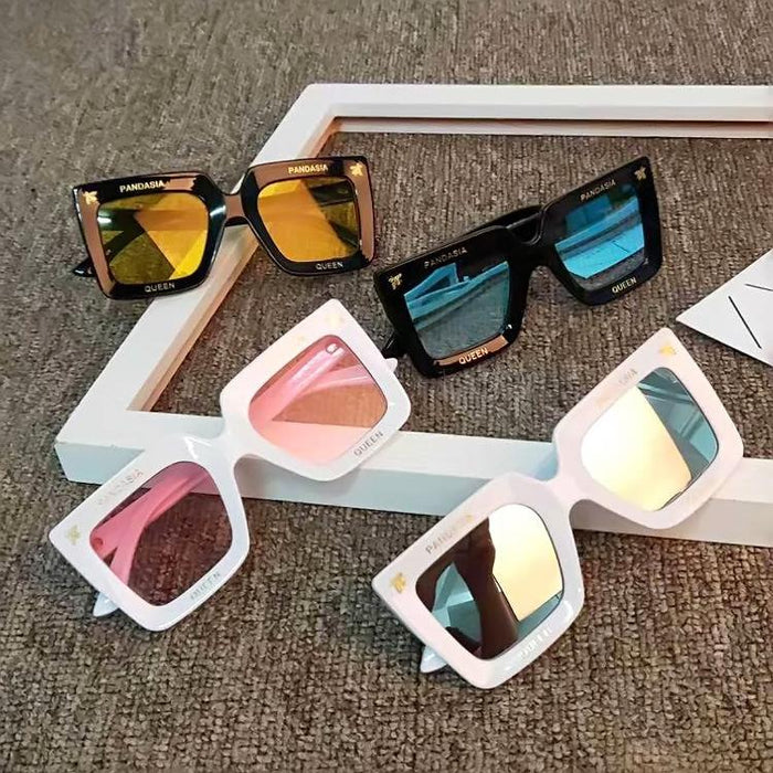 Children's Sunglasses personality box colourful reflection