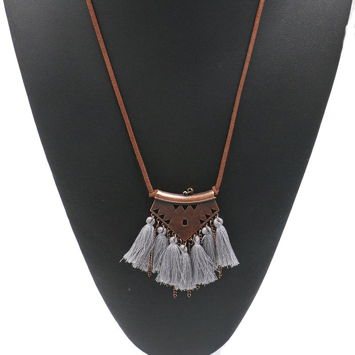 Fashion Tassel Pendant Necklace Women's Creative Chain Jewelry