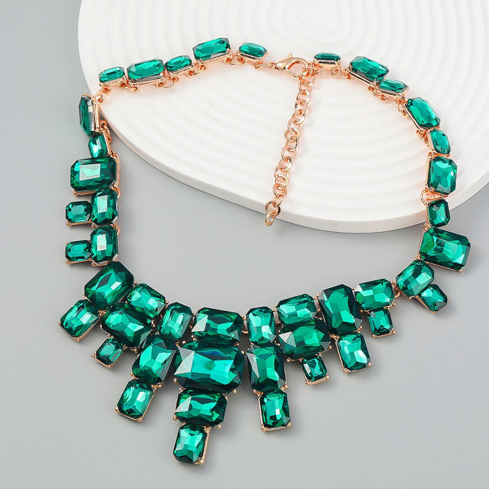 Women's Multicolour Rhinestone Alloy Clavicle Chain Necklace