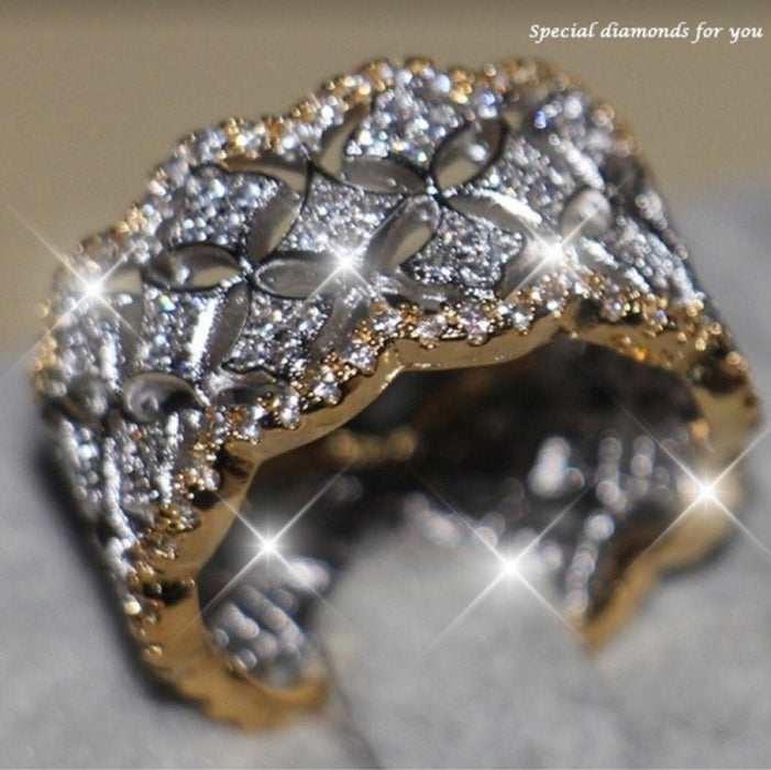 Hot Selling Micro Set Zircon Wave Ring Women's Jewelry