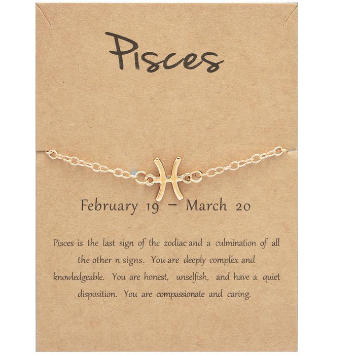 Twelve Constellations Bracelet Constellation Card Bracelet