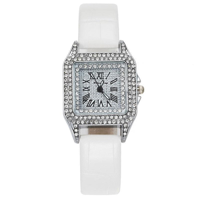 Simple Small Square Diamond Sky Star Women's Fashion Belt Watch Llz20018