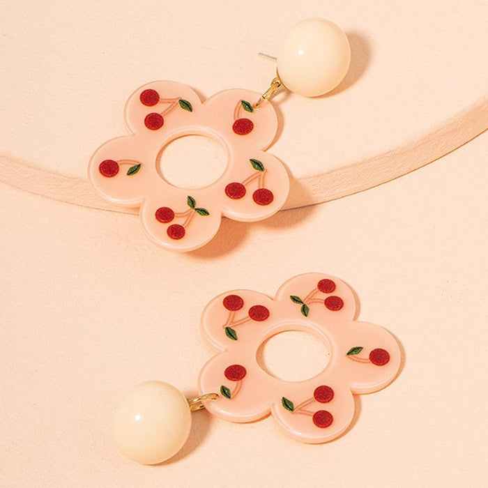 New Fresh and Cute Summer Cherry Earrings Women's Stud Earrings