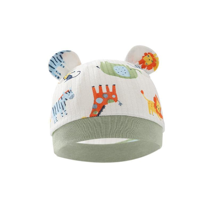 Binaural Printed Hat For Newborn Baby