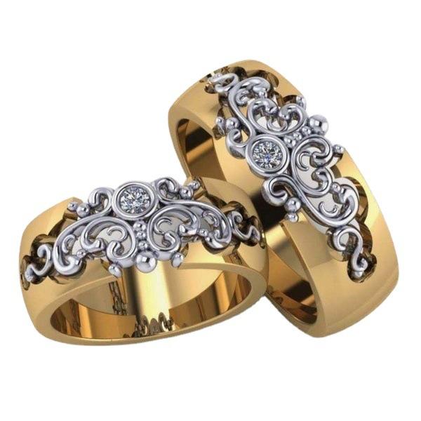 Fashion Classic Pattern Hollow Ring Female Jewelry