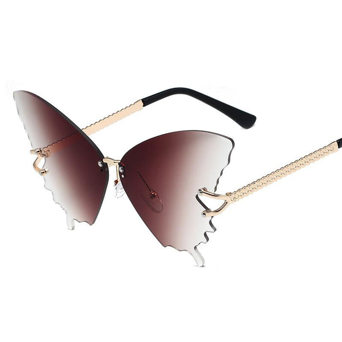 Butterfly sunglasses female large frame gradient