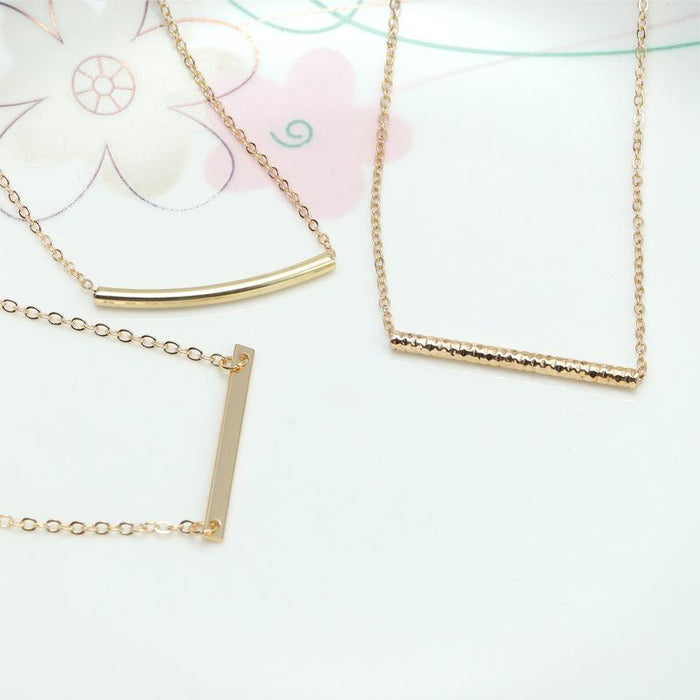 Balance Beam Clavicle Chain Card Short Necklace