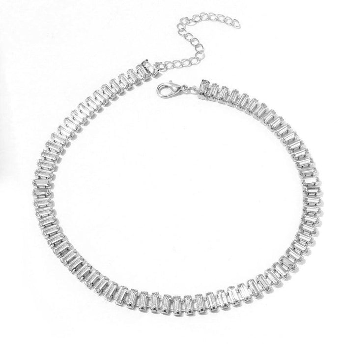 Female Jewelry Personalized Retro Alloy Rhinestone Necklace Accessories