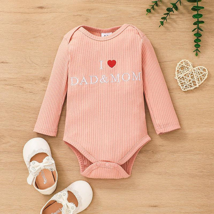 Baby I Love Mom & Dad Long Sleeve Cotton Bodysuits