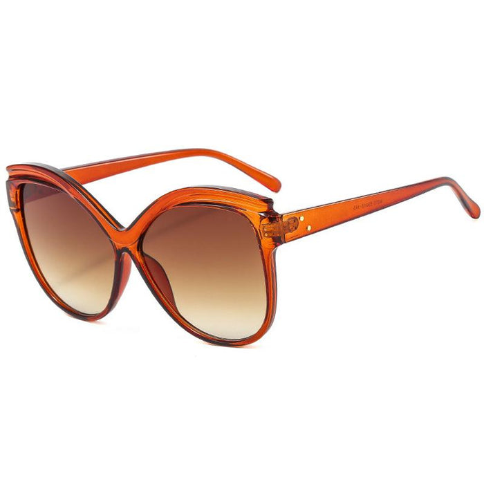 Large butterfly frame cat's eye women's colour Sunglasses