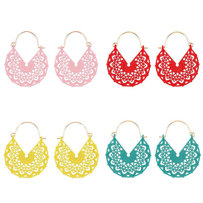 Fashion Spring Geometric Personality Simple Candy Color Earrings