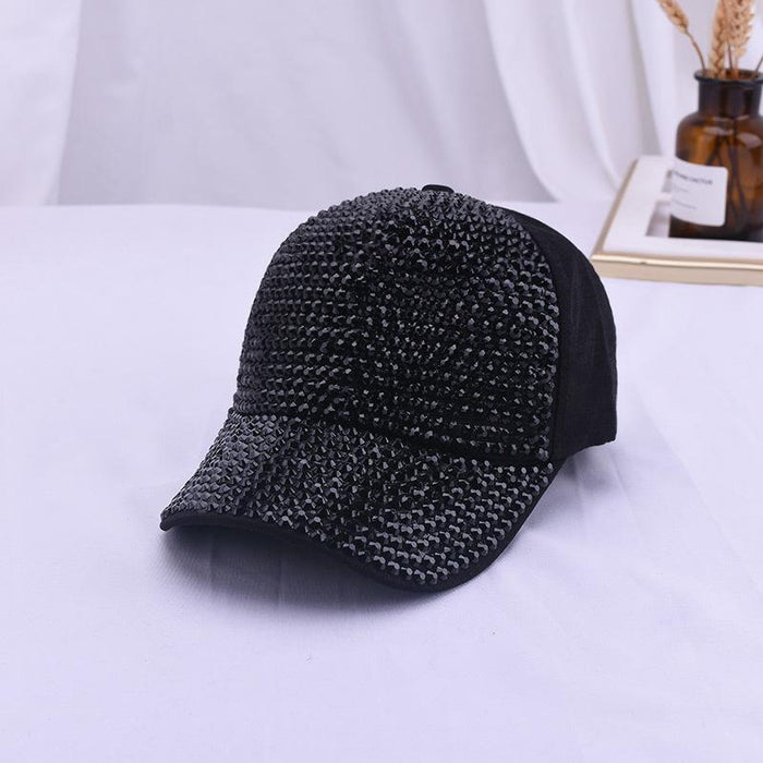 Summer Fashion Colorful Rhinestone Sunshade Mesh Cap Baseball Cap