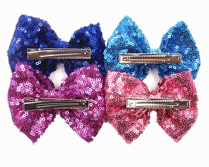 Sequin Bow Hair Clip