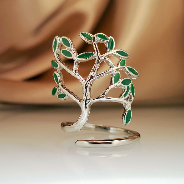 Original Fashion Personalized Tree Green Leaf Ring