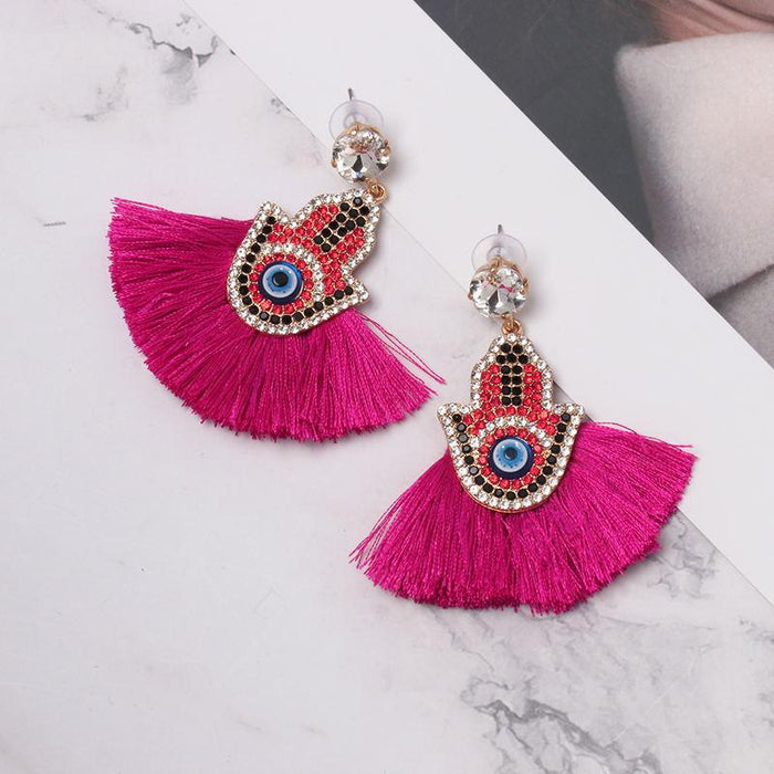 New fan tassel female Earrings accessories