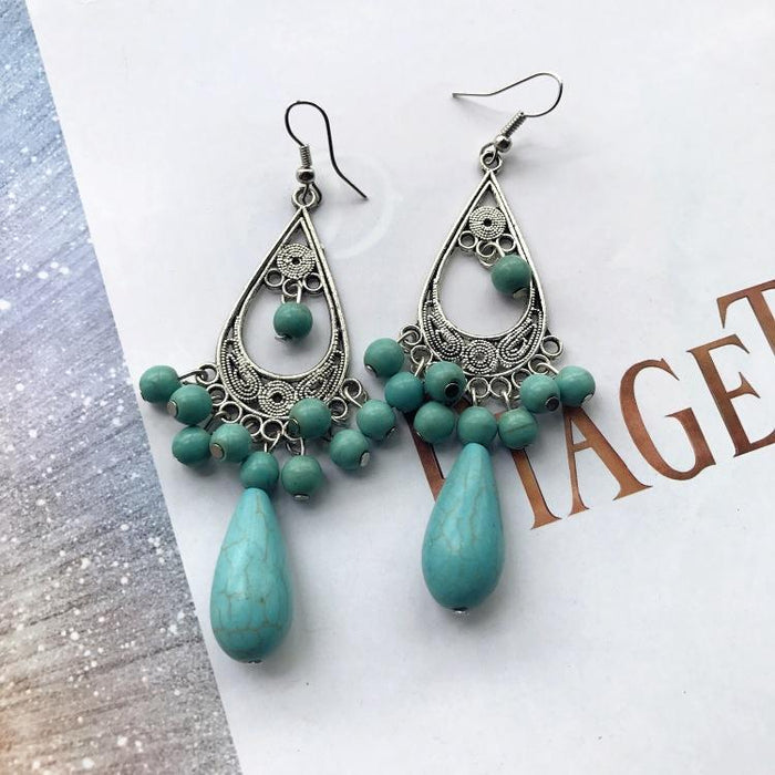 Bohemian Temperament Retro Natural stone Earrings